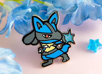 Gamers Guild AZ Bonnies Lab Pokemon - Lucario Enamel Pin Faire