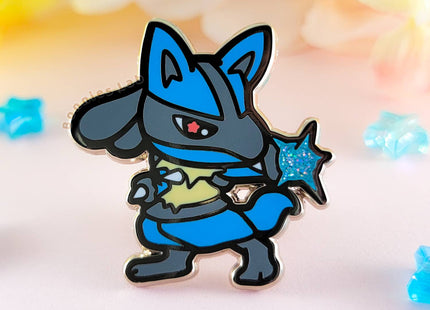 Gamers Guild AZ Bonnies Lab Pokemon - Lucario Enamel Pin Faire