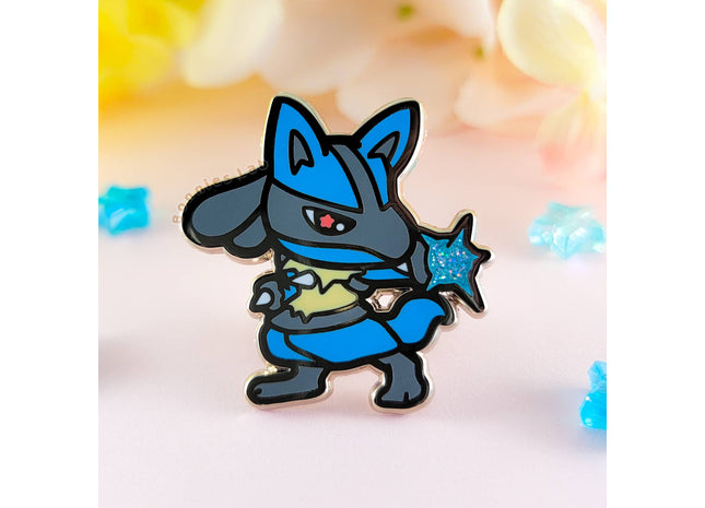 Gamers Guild AZ Bonnies Lab Pokemon - Lucario Enamel Pin Faire