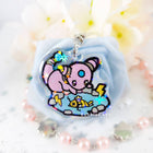 Gamers Guild AZ Bonnies Lab Pokemon: Shiny Ampharos Epoxy Acrylic Keychain Holographic Charm Faire