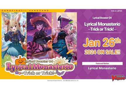 Gamers Guild AZ Cardfight!! Vanguard Cardfight Vanguard overDress: Lyrical Booster: Lyrical Monasterio Trick Or Treat - Booster Box (Pre Order) Southern Hobby