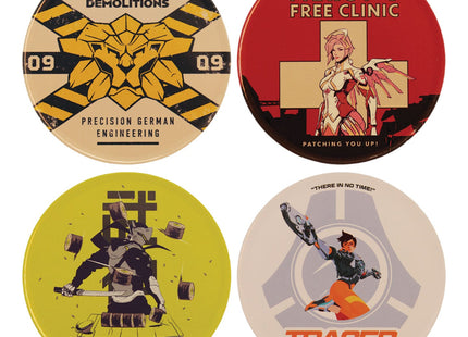 Gamers Guild AZ Cardsmiths Overwatch: Set of 4 Printed Metal Coasters (Pre-Order) AGD