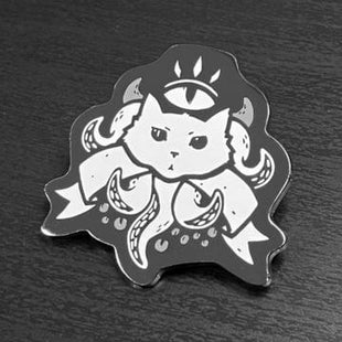 Gamers Guild AZ Caverns & Calicos Enamel Pin: Cat Class - Warlock Caverns & Calicos
