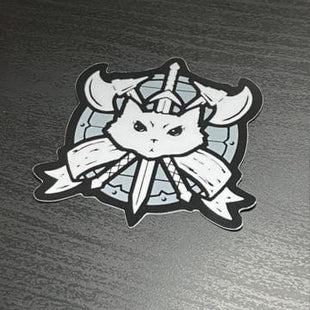 Gamers Guild AZ Caverns & Calicos Sticker: Cat Class - Fighter Caverns & Calicos