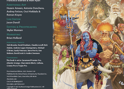 Gamers Guild AZ Chaosium RuneQuest RPG: Cults of RuneQuest - Mythology AGD