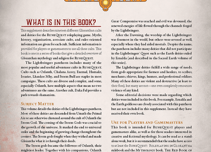 Gamers Guild AZ Chaosium RuneQuest RPG: Cults of RuneQuest - The Lightbringers AGD