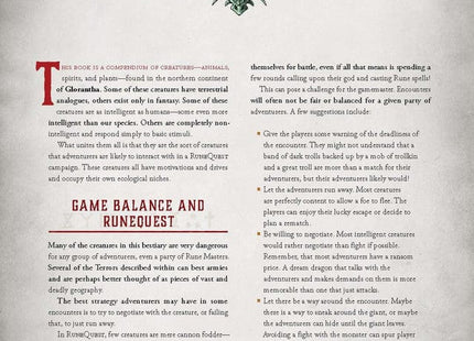 Gamers Guild AZ Chaosium RuneQuest RPG: Glorantha Bestiary AGD