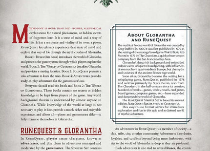 Gamers Guild AZ Chaosium RuneQuest RPG Starter Set AGD