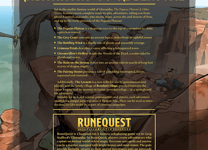 Gamers Guild AZ Chaosium RuneQuest RPG: The Pegasus Plateau & Other Stories AGD