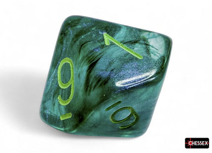 Gamers Guild AZ Chessex Chessex Dice: Borealis Kelp/light green Luminary Polyhedral 7-Dice Set Chessex
