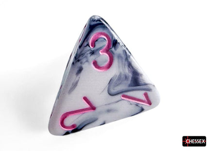 Gamers Guild AZ Chessex Chessex Dice: Gemini Black-White/pink Polyhedral 7-Dice Set Chessex