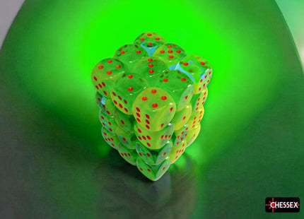 Gamers Guild AZ Chessex Chessex Dice: Gemini Plasma Green-Teal/orange Luminary 12mm d6 Dice Block (36 dice) Chessex