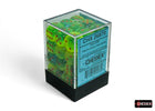 Gamers Guild AZ Chessex Chessex Dice: Gemini Plasma Green-Teal/orange Luminary 12mm d6 Dice Block (36 dice) Chessex