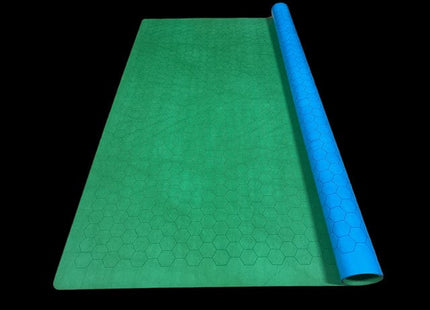 Gamers Guild AZ Chessex Chessex: Megamat 1 inch Reversable Blue-Green Hexes Chessex