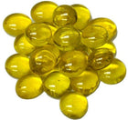 Gamers Guild AZ Chessex CHX01122 - Chessex Glass Gaming Stones: Crystal Yellow Gaming Stones (40) Chessex