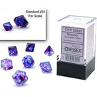 Gamers Guild AZ Chessex CHX20557: 7-Die Set Mini Nebula Luminary: Nocturnal/Blue Chessex