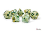 Gamers Guild AZ Chessex CHX22409: Chessex Mega-Hedral Marble Green/Dark Green 7-Dice Set ACD Distribution