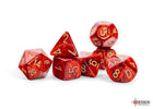 Gamers Guild AZ Chessex CHX22414: Chessex Mega-Hedral Scarab Scarlet/Gold 7-Dice Set ACD Distribution