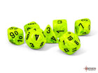 Gamers Guild AZ Chessex CHX22430: Chessex Mega-Hedral Vortex Bright Green/Black 7-Dice Set ACD Distribution