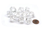 Gamers Guild AZ Chessex CHX23271 - Chessex Set of Ten d10 Translucent Clear / White Chessex