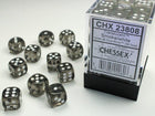 Gamers Guild AZ Chessex CHX23808 -  Chessex 12mm D6 Smoke/White Chessex