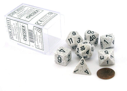 Gamers Guild AZ Chessex CHX25311 - Chessex 7 Die Set Arctic Camo Speckled Chessex