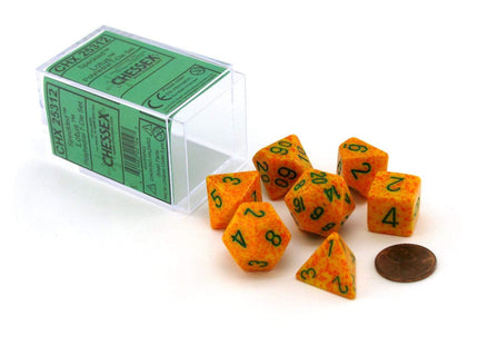 Gamers Guild AZ Chessex CHX25312 - Chessex 7 Die Set Lotus Speckled Chessex