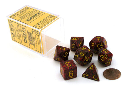 Gamers Guild AZ Chessex CHX25323 - Chessex 7 Die Set Mercury Speckled Chessex