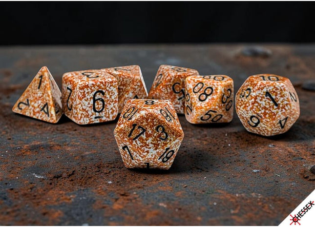 Gamers Guild AZ Chessex CHX25333 - Chessex Speckled Rust 7-Dice Set (Pre-Order) AGD