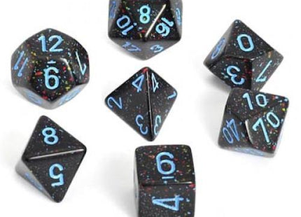 Gamers Guild AZ Chessex CHX25338 - Chessex 7 Die Set Blue Stars Speckled Chessex
