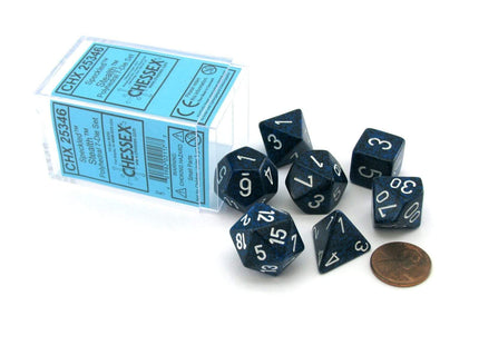 Gamers Guild AZ Chessex CHX25346 - Chessex 7 Die Set Stealth Speckled Chessex