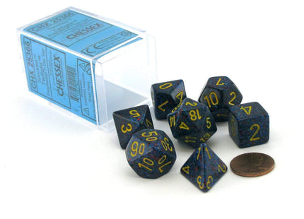 Gamers Guild AZ Chessex CHX25366 - Chessex 7 Die Set Twilight Speckled Chessex