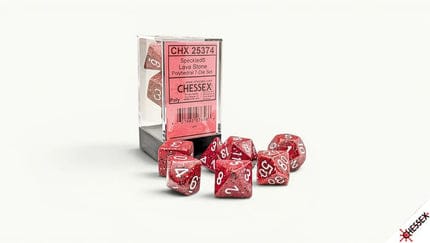 Gamers Guild AZ Chessex CHX25374- Chessex Speckled Lava Stone 7-Dice Set (Pre-Order) AGD