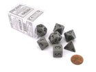 Gamers Guild AZ Chessex CHX25410 - Chessex 7 Die Set Grey/Black Opaque Chessex