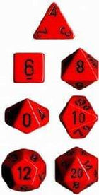 Gamers Guild AZ Chessex CHX25414 - Chessex 7 Die Set Red / Black Opaque Chessex