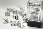 Gamers Guild AZ Chessex CHX25601 - Chessex 16mm D6 Opaque White/black Chessex