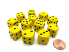 Gamers Guild AZ Chessex CHX25602 - Chessex 16mm Yellow / Black Opaque Chessex