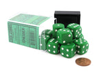 Gamers Guild AZ Chessex CHX25605 - Chessex 16mm Green/White Opaque Chessex