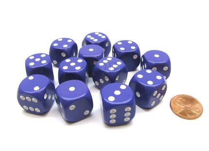 Gamers Guild AZ Chessex CHX25607 - Chessex 16mm Purple / White Opaque Chessex