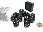 Gamers Guild AZ Chessex CHX25608 - Chessex 16mm Opaque Black/White Chessex