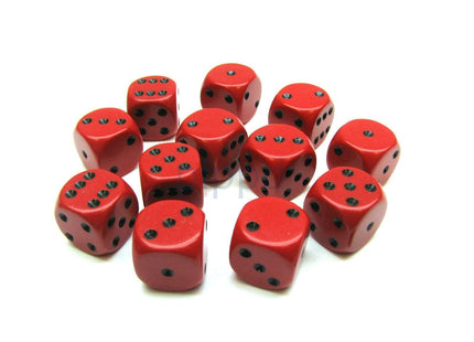 Gamers Guild AZ Chessex CHX25614 - Chessex 16mm Red / Black Opaque Chessex
