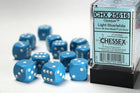 Gamers Guild AZ Chessex CHX25616 - Chessex 16mm D6 Opaque Light Blue/white Chessex