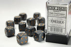 Gamers Guild AZ Chessex CHX25620 - Chessex 16mm D6 Opaque Dark Grey/copper Chessex