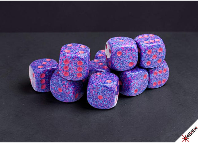 Gamers Guild AZ Chessex CHX25767 - Chessex Speckled Purple Passion D6 - 12ct Dice Block (Pre-Order) AGD