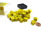 Gamers Guild AZ Chessex CHX25802 - Chessex 12mm Yellow / Black Opaque Chessex