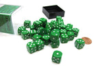 Gamers Guild AZ Chessex CHX25805 - Chessex 12mm Green / White Opaque Chessex