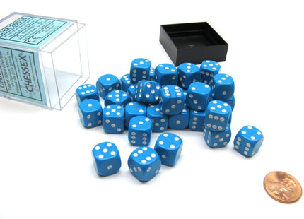 Gamers Guild AZ Chessex CHX25806 - Chessex 12mm Opaque Blue/White Chessex
