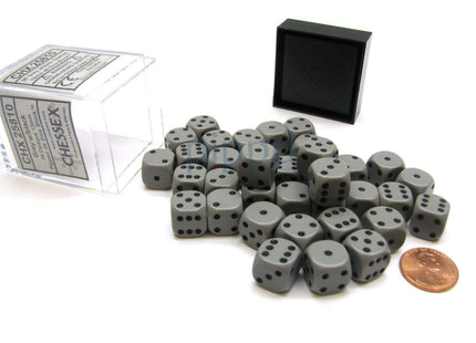 Gamers Guild AZ Chessex CHX25810 - Chessex 12mm Grey/Black Opaque Chessex