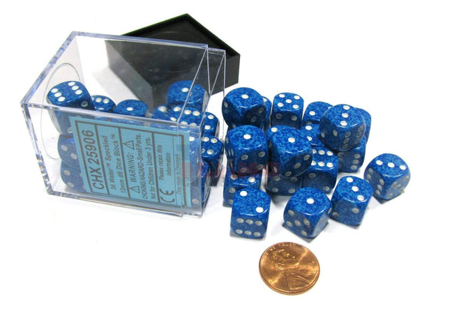 Gamers Guild AZ Chessex CHX25906 - Chessex 12mm Water Speckled Chessex