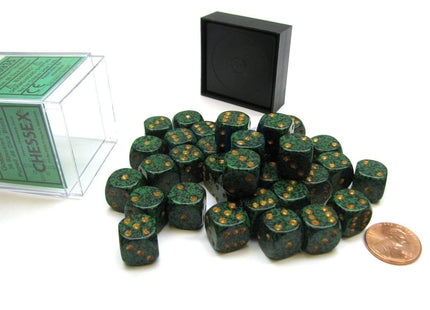 Gamers Guild AZ Chessex CHX25935 - Chessex 12mm Golden Recon Speckled Chessex
